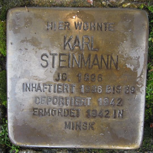 Stolperstein en memoria de Karl Steinmann