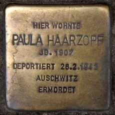 Stolperstein dedicated to Paula Haarzopf