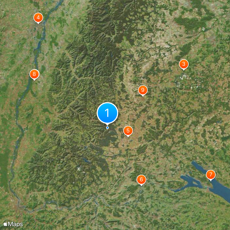 Distretto governativo di Friburgo Mappa