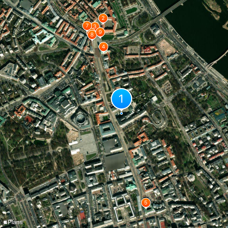 Palacio Presidencial de Varsovia Mapa