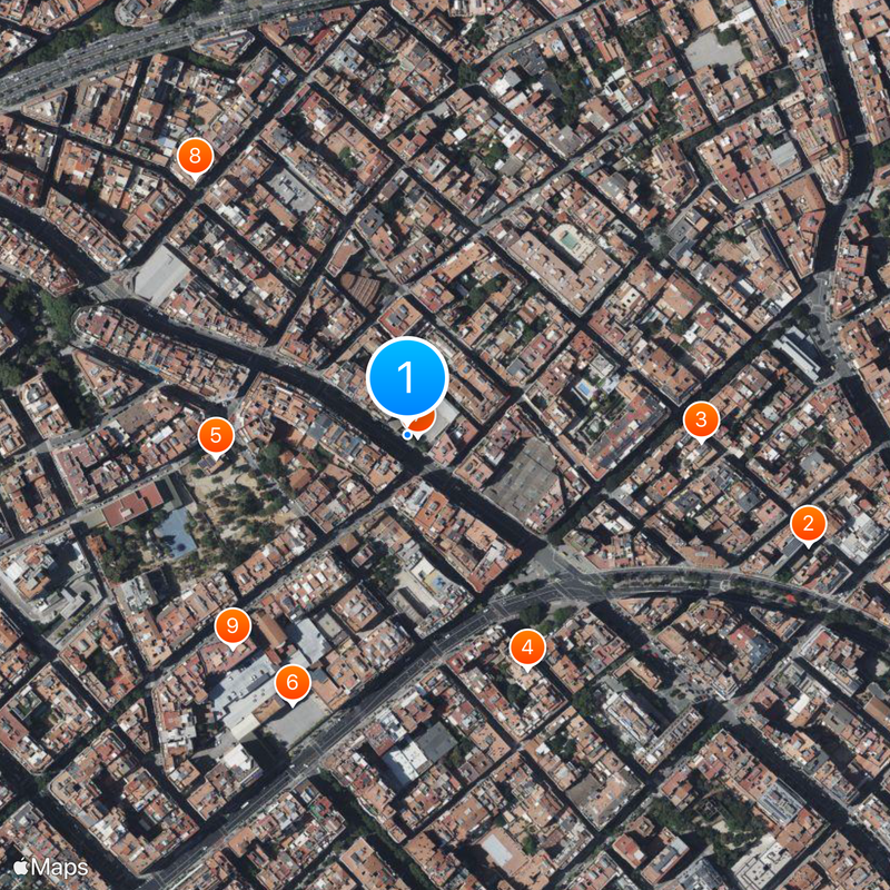 Poeta Foix school of Barcelona Map