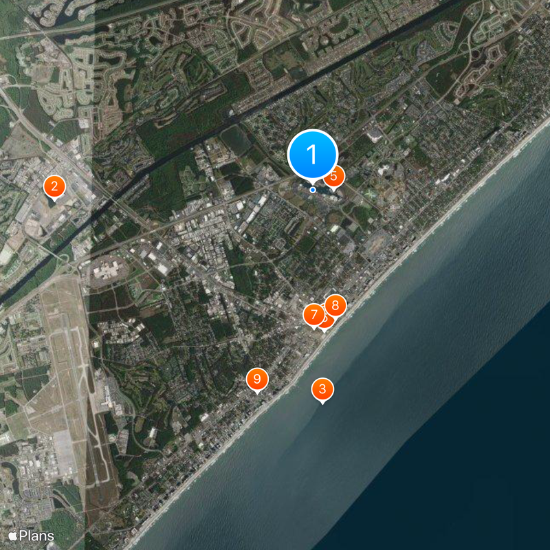 Broadway at the Beach Map