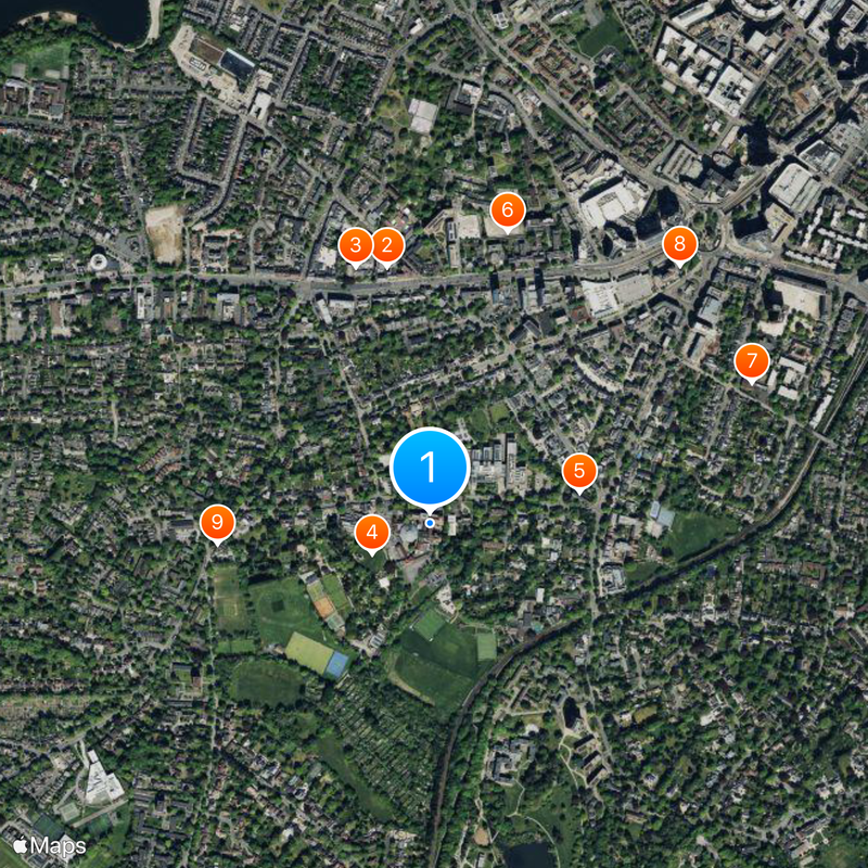 Edgbaston High School Map
