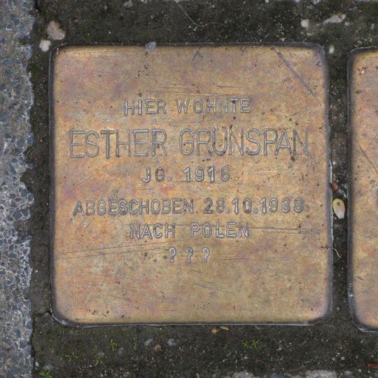Stolperstein en memoria de Esther Grünspan