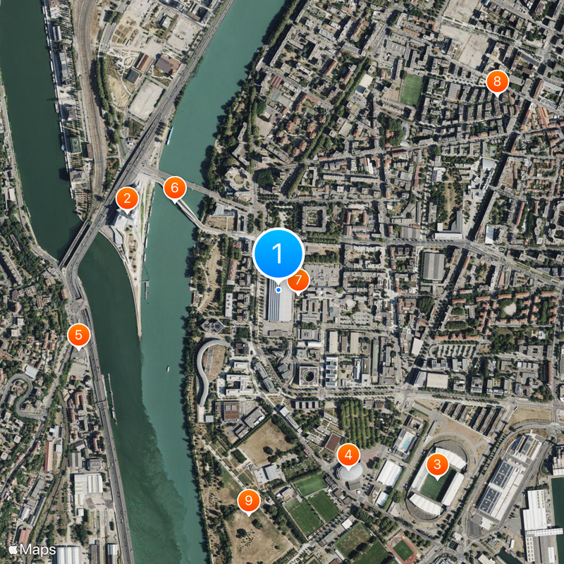 Halle Tony Garnier Map