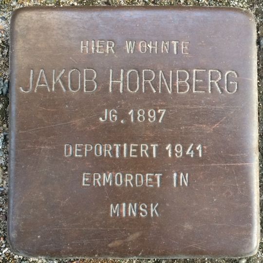 Stolperstein en memoria de Jacob Hornberg
