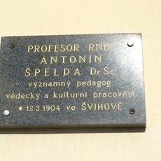 Pamětní deska Antonína Špeldy ve Švihově