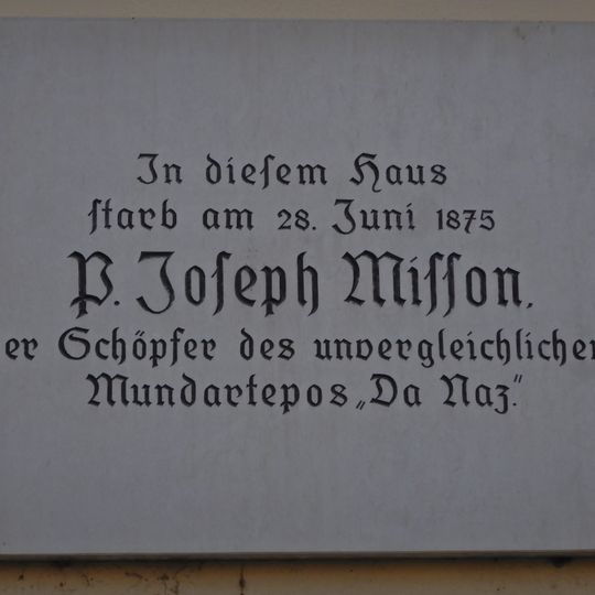 Gedenktafel für Joseph Misson
