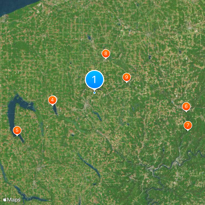 Contea di Crawford Mappa