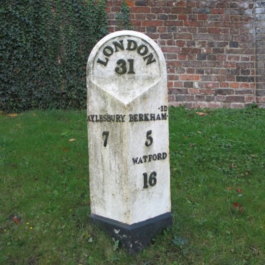 Milepost Near The Garden House