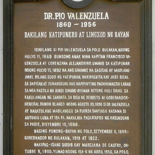 Dr. Pio Valenzuela historical marker