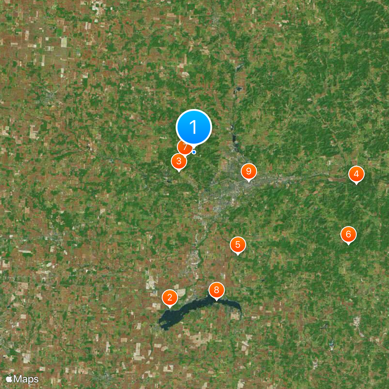 Licking County Karte