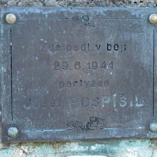 Pomník v Janoslavicích na okraji lesa