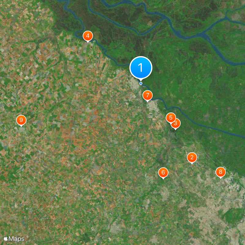 Zárate-Brazo Largo Bridge Map