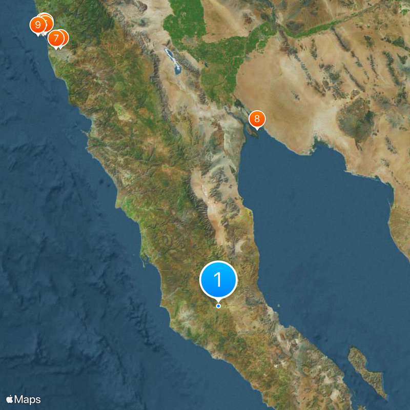 Baja California Karte