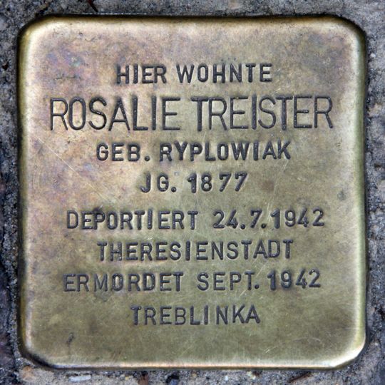Stolperstein dedicated to Rosalie Treister