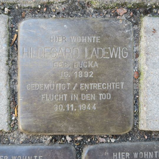 Stolperstein dedicated to Hildegard Ladewig