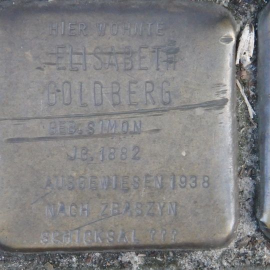 Stolperstein en memoria de Elisabeth Goldberg