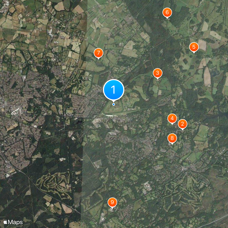 Ippodromo di Ascot Mappa