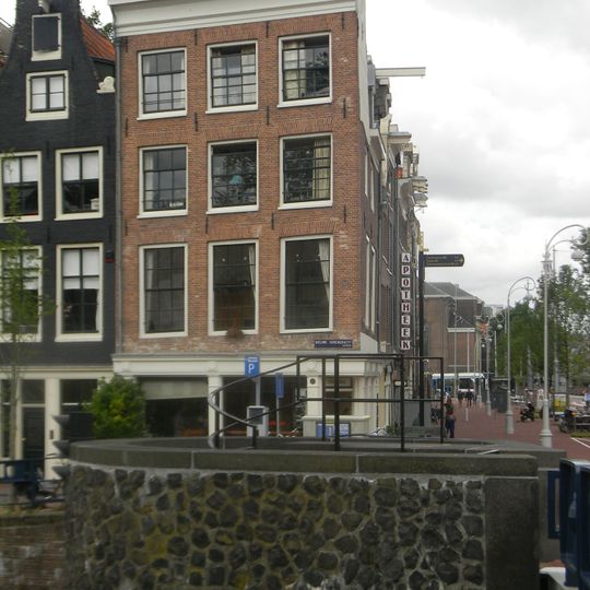 Hoekhuis met gevel onder rechte lijst