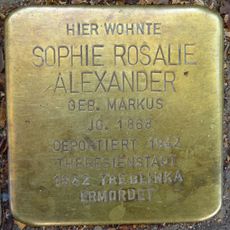 Stolperstein dedicated to Sophie Rosalie Alexander