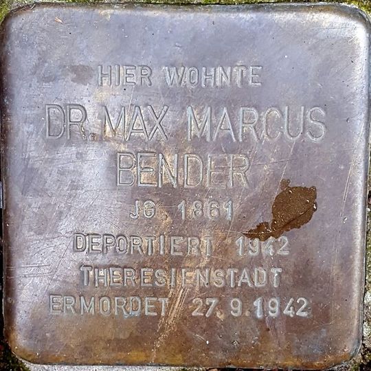 Stolperstein für Dr. Max Marcus Bender