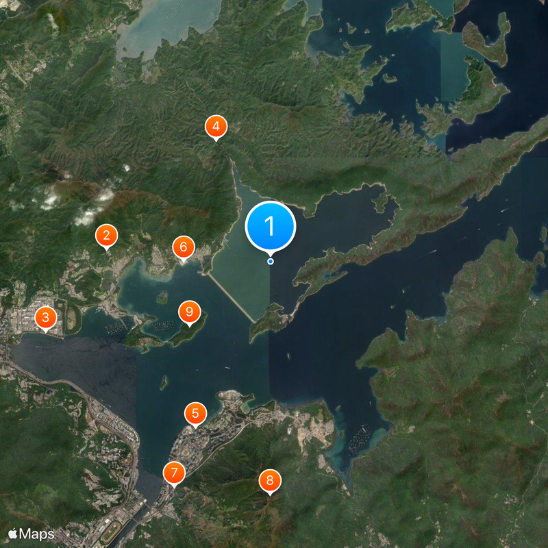 Plover Cove Reservoir Mappa