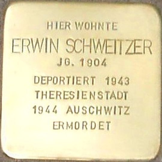 Stolperstein en memoria de Erwin Schweitzer