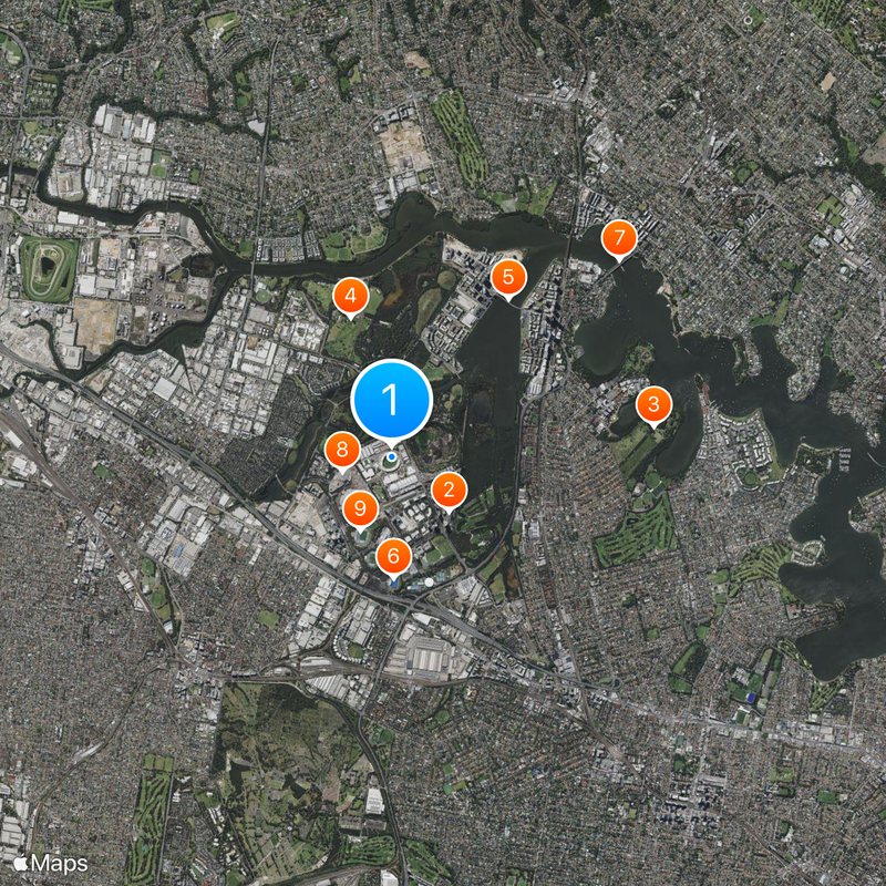 Sydney Showground Stadium Karte