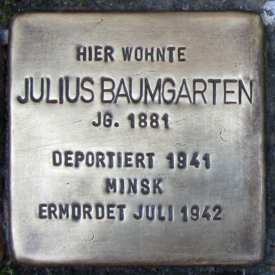 Stolperstein voor Julius Baumgarten
