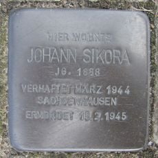 Stolperstein dedicated to Johann Sikora