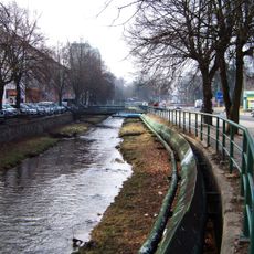 Lávka přes Lobezský potok proti ulici 5. května v Sokolově