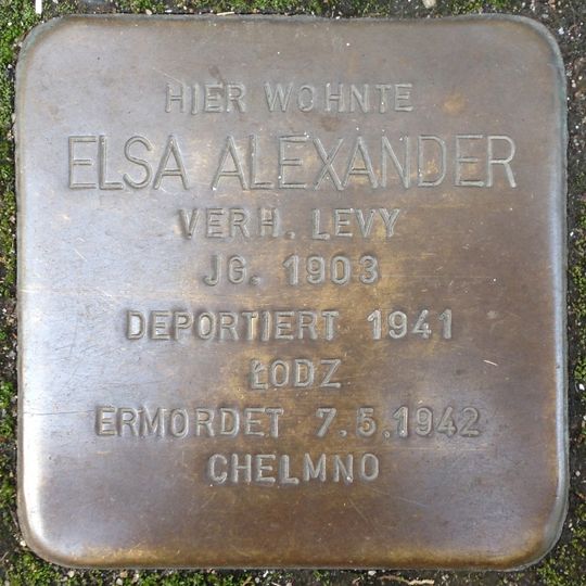 Stolperstein em memória de Elsa Alexander