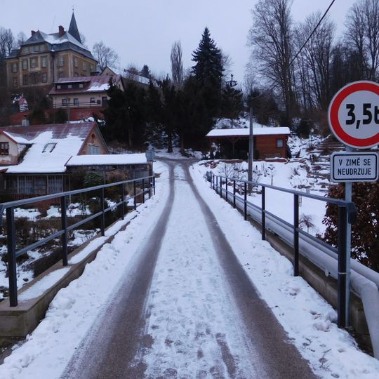 Bridge over Malé Labe in Dolní Lánov