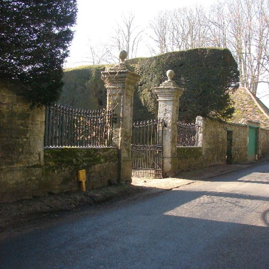 Gatepiers, Walls, Gates And Railings To Forecourt Of Manor House