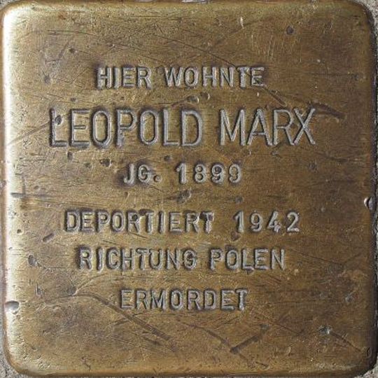 Stolperstein dedicated to Leopold Marx