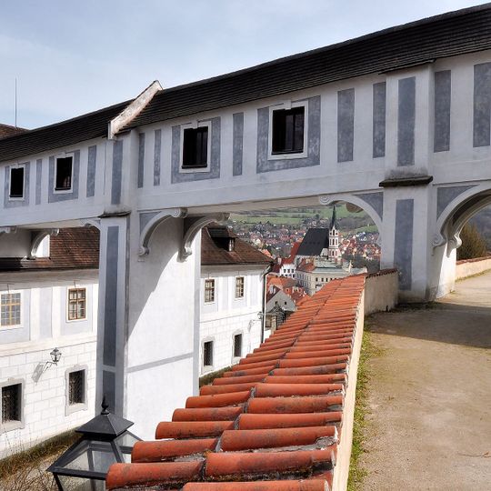 Bridge to the castle garden in Český Krumlov