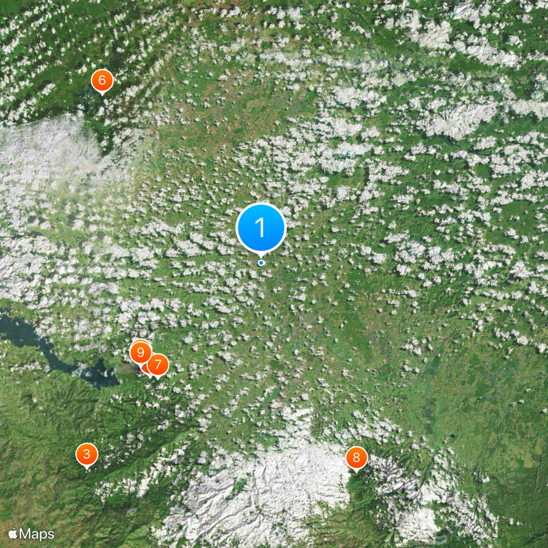 Cantone di San Carlos Mappa