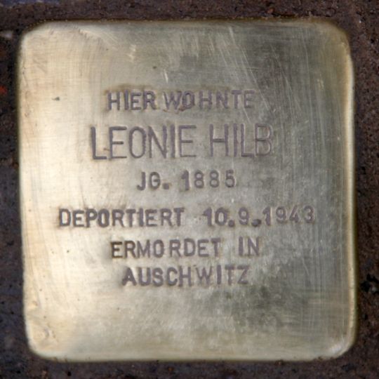 Stolperstein dedicated to Leonie Hilb