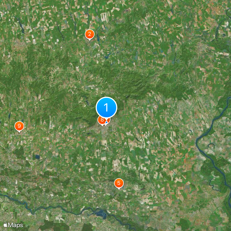 Provincia di Baranya Mappa