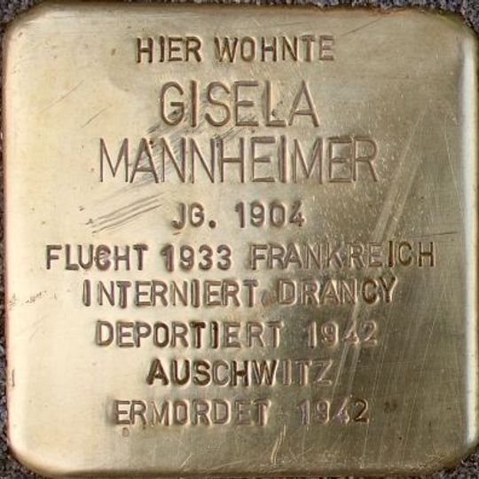 Stolperstein em memória de Gisela Mannheimer