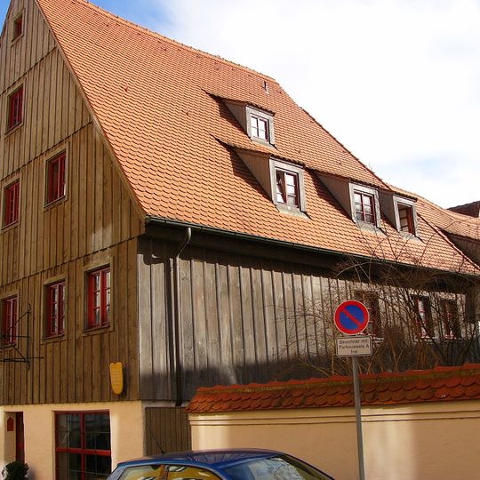 Gruppe von Wohn- und Handwerkerhäusern