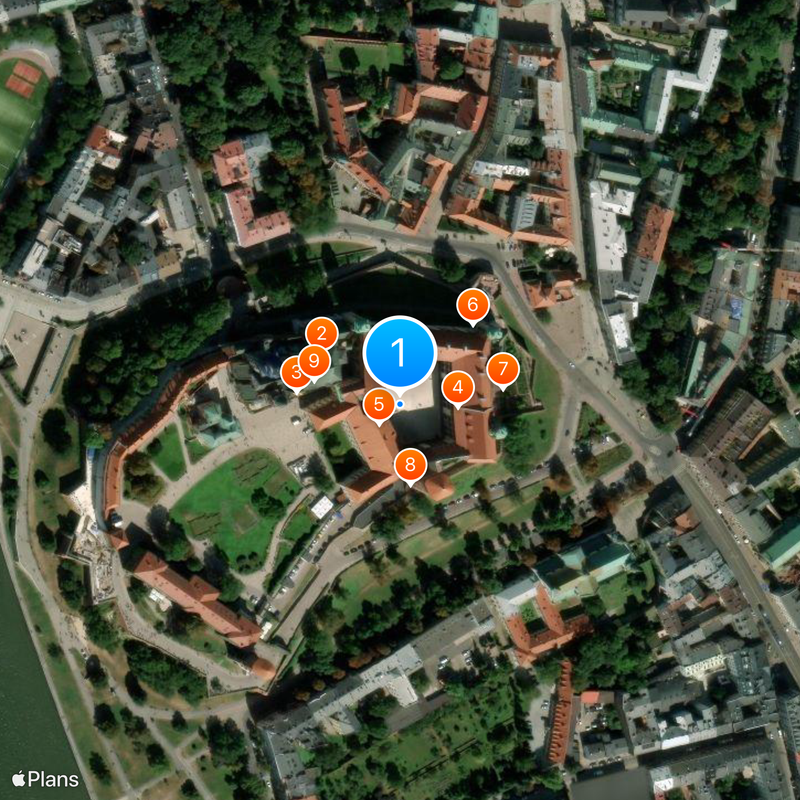 Zamek Królewski na Wawelu Mapa