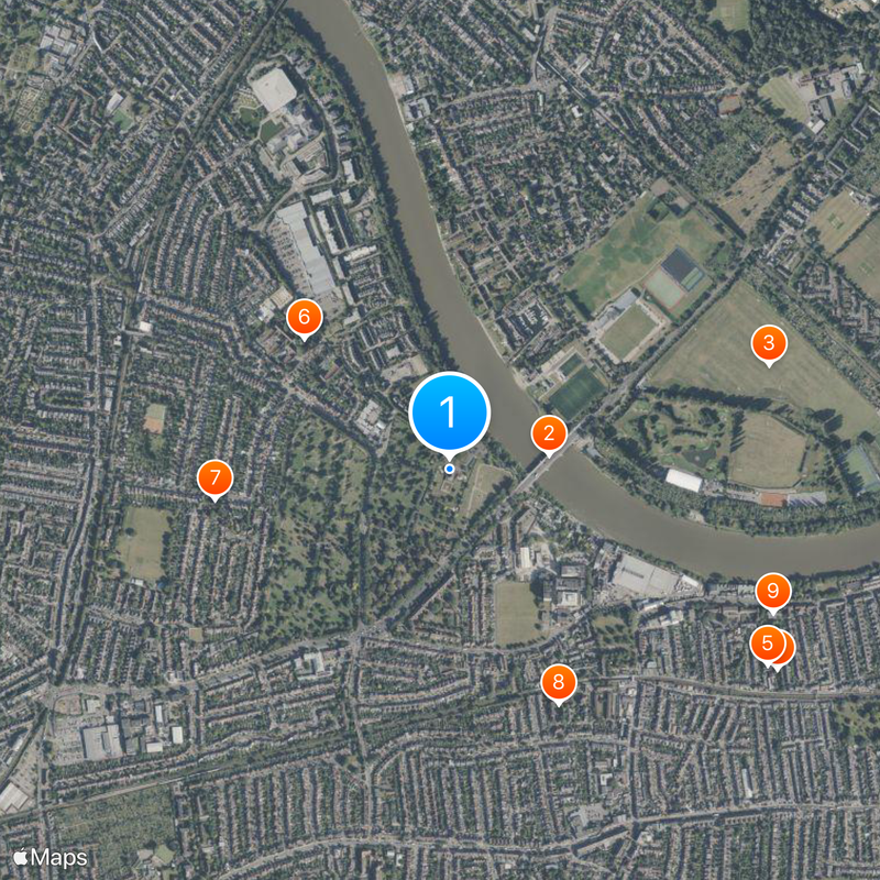 Mortlake Crematorium Map