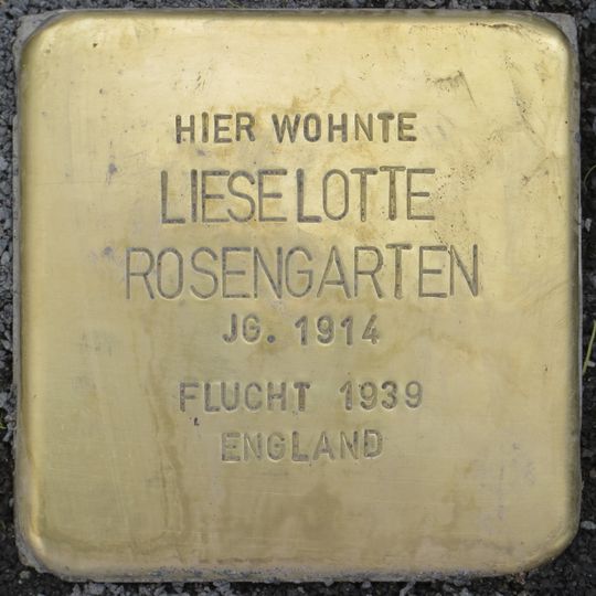 Stolperstein en memoria de Lieselotte Rosengarten