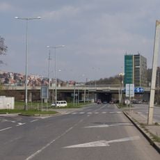 Bridge of V Holešovičkách street over Povltavská street