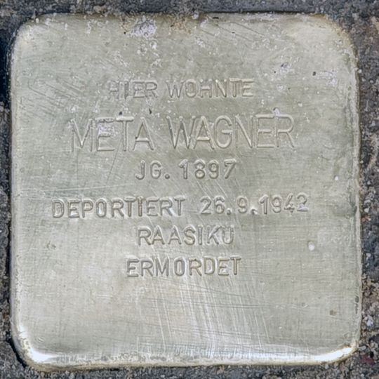 Stolperstein à la mémoire de Meta Wagner