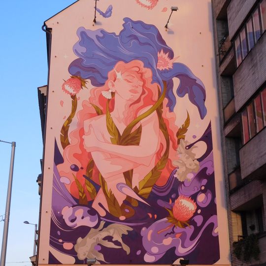 Mural at Milady Horákové 105