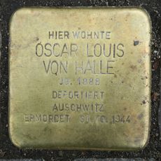 Stolperstein en memoria de Oscar Louis von Halle