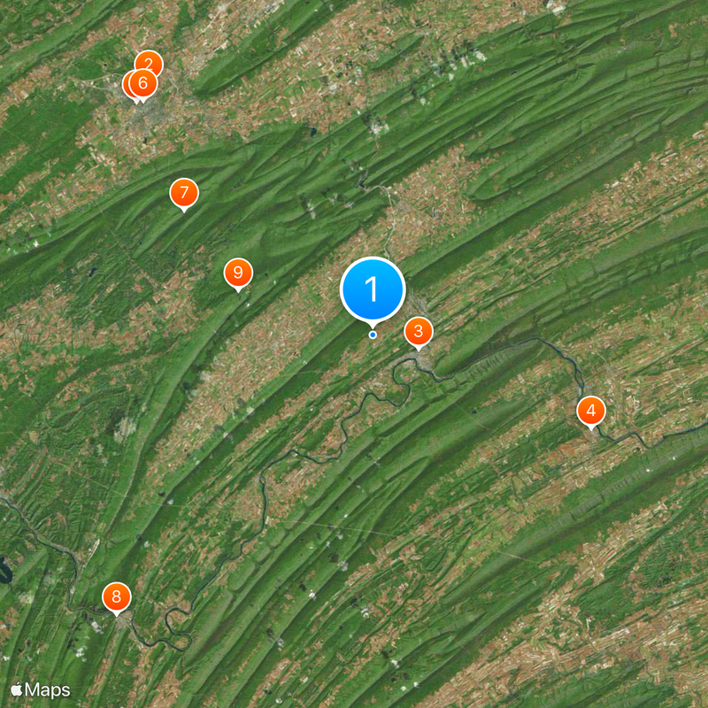 Contea di Mifflin Mappa